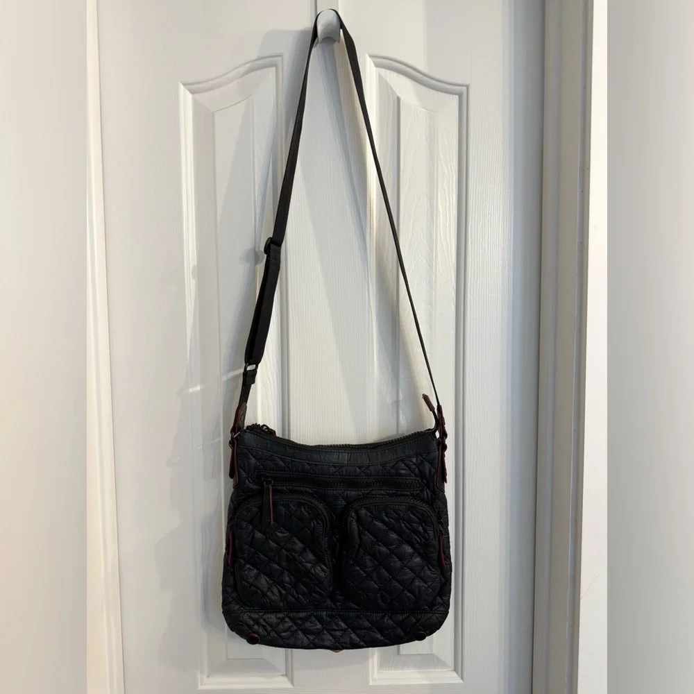MZ Wallace Quilted Small Mia Crossbody Bag - Black - Picture 3 of 12